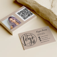 Simple sable tan maquillage photo logo qr code