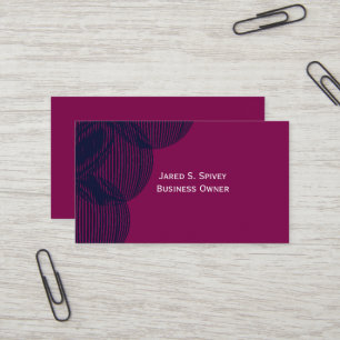Carte De Visite Simple Sage moderne violet et noir