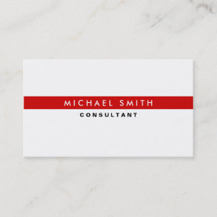 Carte De Visite Simple simple blanc moderne élégant professionnel