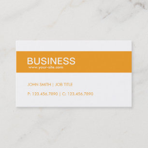 Carte De Visite Simple simple chic élégant moderne orange