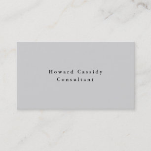 Carte De Visite Simple simple clair élégant gris minimaliste moder