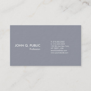 Carte De Visite Simple simple, moderne, gris blanc