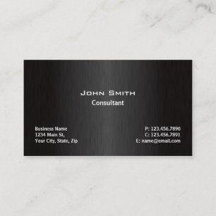 Carte De Visite Simple simple noir moderne élégant professionnel