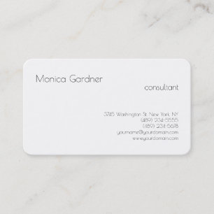 Carte De Visite Simple simple tendance Créatif Moderne Blanc