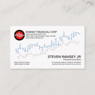 Carte De Visite Simple Stock Exchange Graph Wave Financial