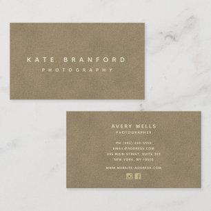 Carte De Visite Simple Tan Moderne Minimaliste Professionnel