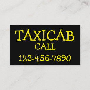 Carte De Visite Simple Taxi Bold