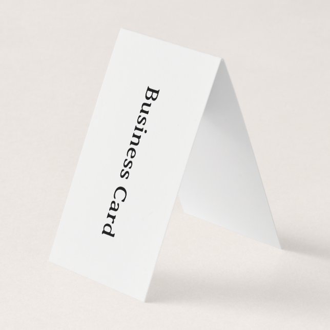 Carte De Visite Simple tente verticale professionnelle pliée (Devant)