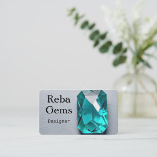 Carte De Visite Simple Turquoise Lucky Gem