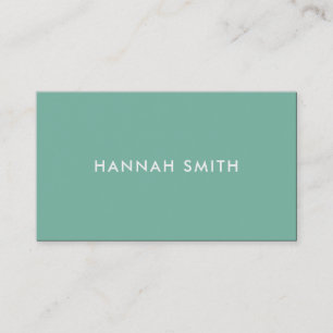 Carte De Visite Simple Turquoise minimaliste moderne