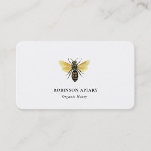 Carte de visite simple vintage de rucher d'abeille