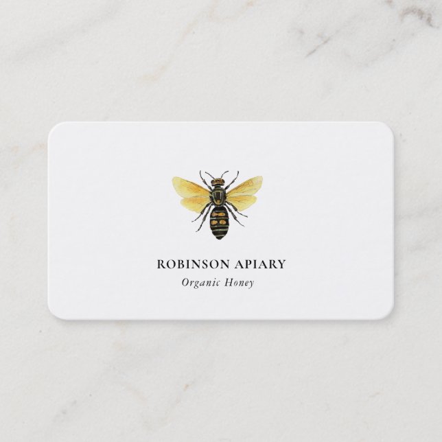 Carte de visite simple vintage de rucher d'abeille (Devant)