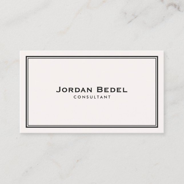 Carte De Visite Simple White Classic Professionnel (Devant)