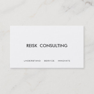 Carte De Visite Simple White Modern Consulting Professionnel