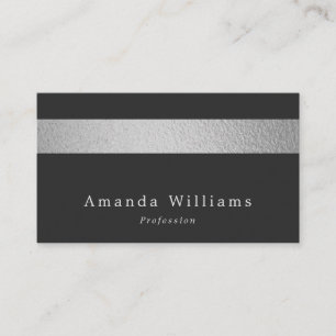 Carte De Visite Simplement Chic Foil Ftripe Sur Charbon