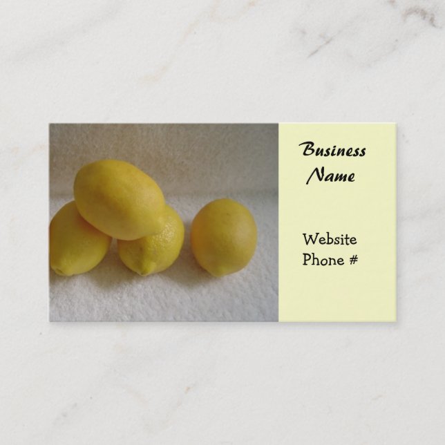 Carte De Visite Simplement des citrons (Devant)