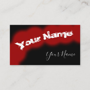 Carte De Visite Simplement grunge bordeaux et lettres noires évane