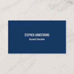 Carte De Visite Simplement moderne marine bleu minimaliste profess