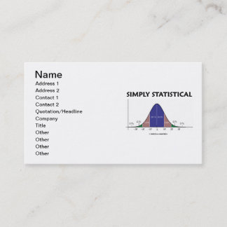 Carte De Visite Simplement statistique (attitude de courbe de