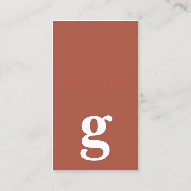 Carte de visite, Simplicity Deluxe en terre cuite (Dos)