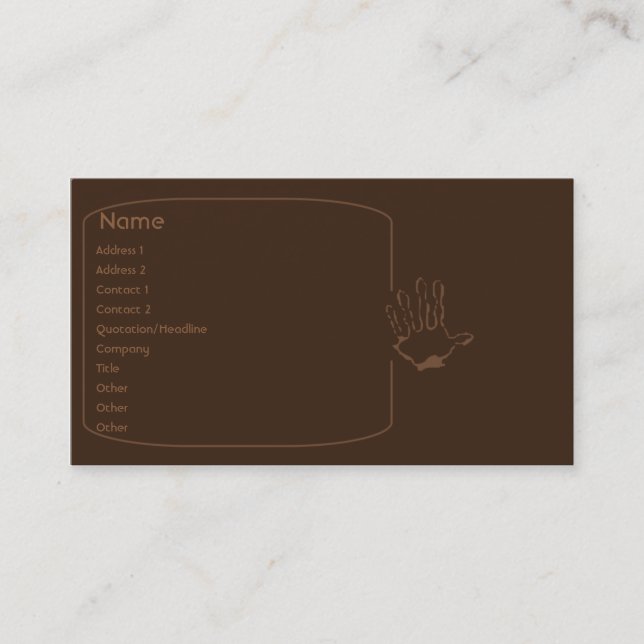 Carte De Visite Singe - affaires (Devant)