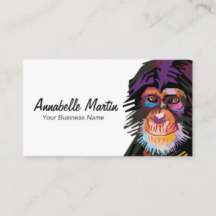 Carte De Visite Singe d'art pop coloré
