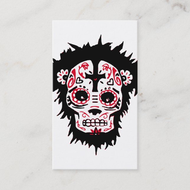Carte De Visite singe de dia de los muertos (Devant)