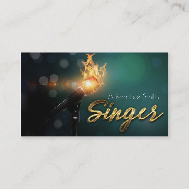 Carte De Visite Singer Business card (Devant)