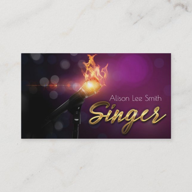Carte De Visite Singer Business card (Devant)