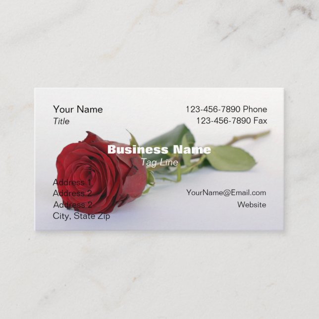 Carte de visite Single Rose - HAMbyWG (Devant)