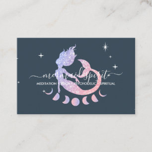 Carte De Visite Sirène de marine étoiles spirituelles lune