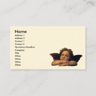 Carte De Visite Sistine Madonna Angels par Raphael Sanzio