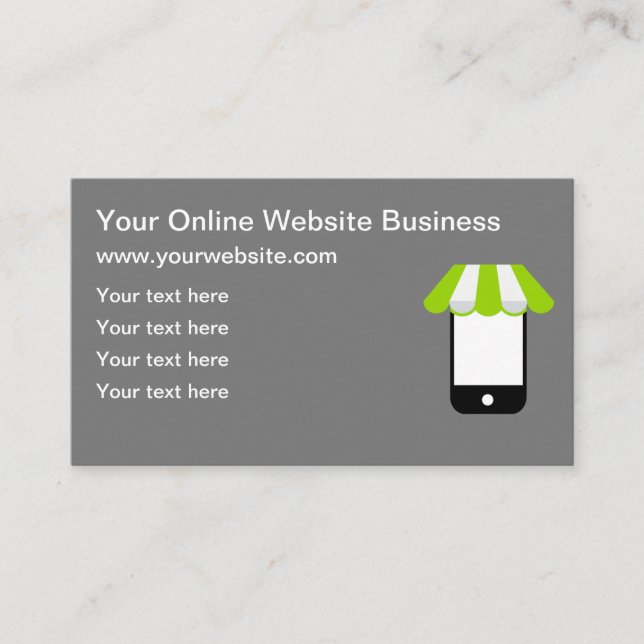 Carte De Visite Site commercial en ligne  (Devant)