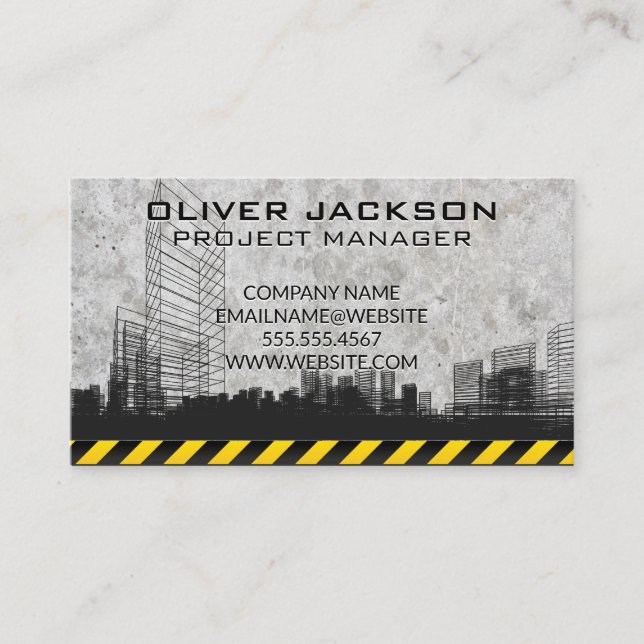 Carte De Visite Site de construction | Architecture (Devant)