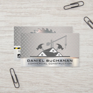 Carte De Visite Site de construction   Outils de travail du collie