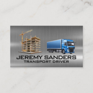 Carte De Visite Site de construction   Services de transport routi