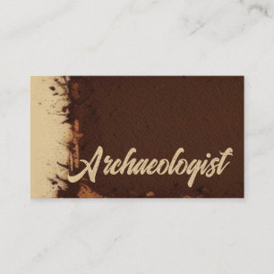 Carte De Visite Site d'excavation archéologue