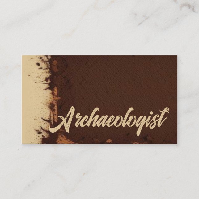Carte De Visite Site d'excavation archéologue (Devant)