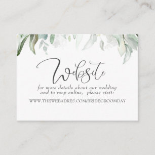 Carte De Visite Site mariage Bohemian Greenery