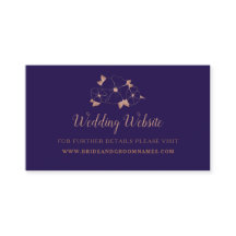 Site mariage floral bleu cuivre et minuit