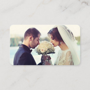 Carte De Visite Site Mariage moderne QR RSVP Photo Enclume Bus