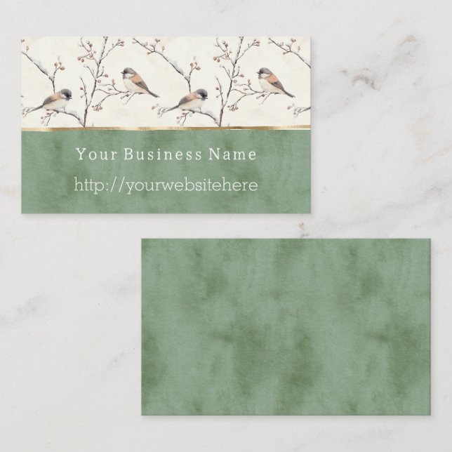 Carte De Visite site web Birds of A Feather nom d'entreprise (Devant / Derrière)