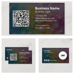Carte De Visite Site Web de Code QR Professionnel Moderne pour les