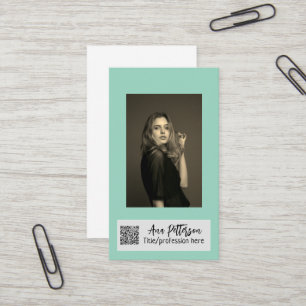 Carte De Visite site web QR code email social professionnel modern