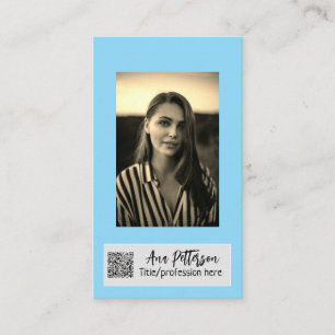 Carte De Visite site web QR code email social professionnel modern