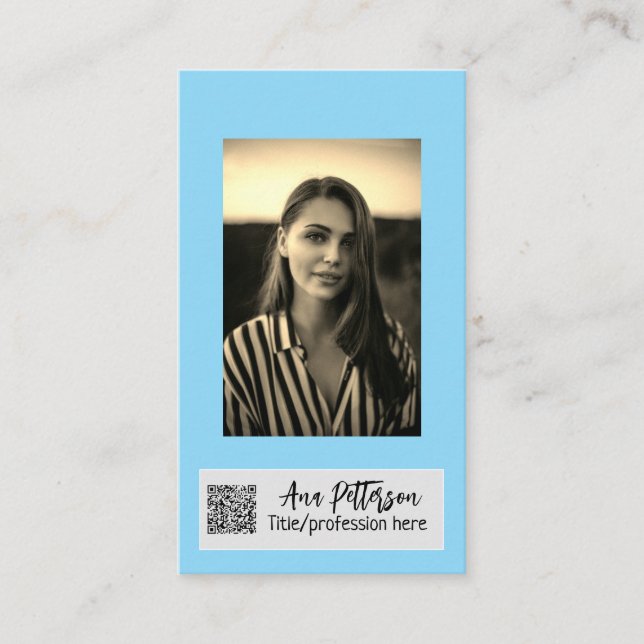 Carte De Visite site web QR code email social professionnel modern (Devant)