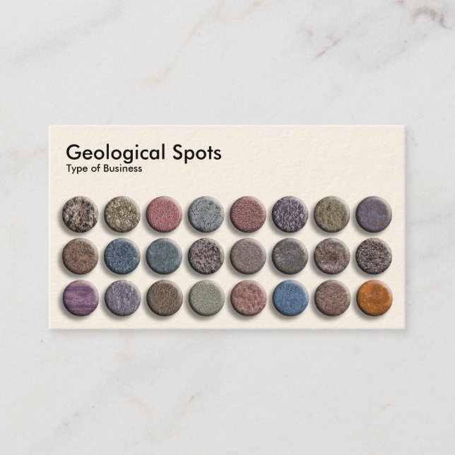 Carte De Visite Sites Géologiques 02 - Crème (Devant)
