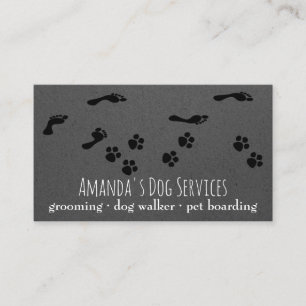 Carte De Visite Sitter Chien Rustique Services pour animaux de com