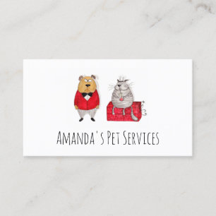 Carte De Visite Sitter Sitter Cat Sitter Pet Services Gros