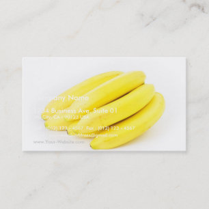 Carte De Visite Six bananes jaunes